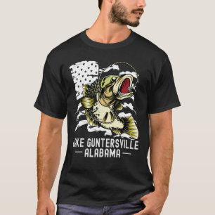 Bass Game Fishing Sports Fisherman Lake Guntersvil T-Shirt