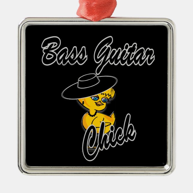 Bass Guitar #4 Metal Tree Decoration (Front)