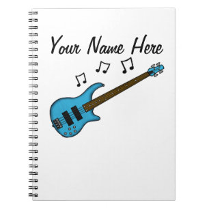 Bass Guitar Bassist Music Teacher Custom Notebook