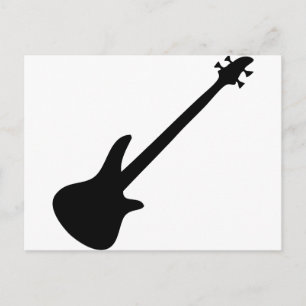 bass guitar bassist postcard