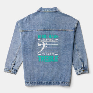 Bass Guitar Bassist Women And Men Bass Player 2 Denim Jacket