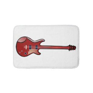 Bass guitar bath mat
