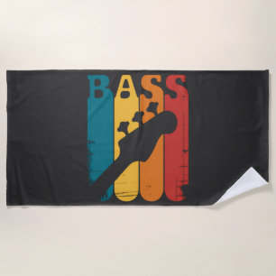 Bass Guitar Beach Towel