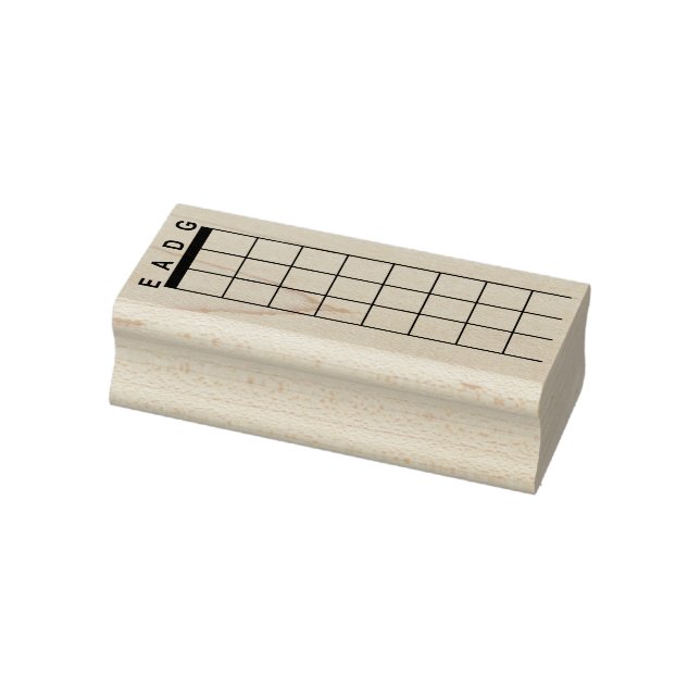 Bass Guitar Blank Fretboard Rubber Stamp (Stamp)