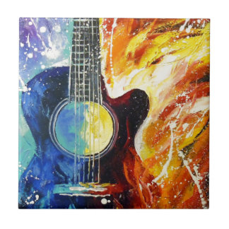 Bass guitar ceramic tile