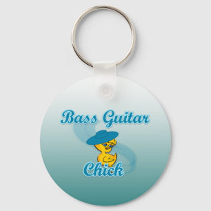 Bass Guitar Chick #3 Key Ring