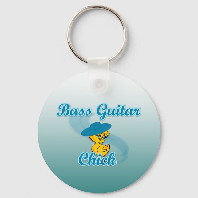 Bass Guitar Chick #3 Key Ring (Front)