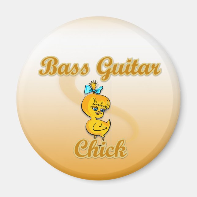 Bass Guitar Chick Magnet (Front)