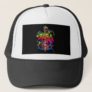 Bass Guitar Colour splash Trucker Hat