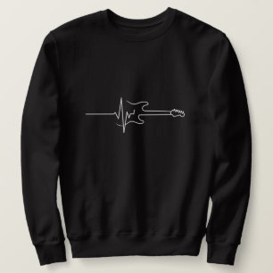 Bass Guitar Heartbeat Black Sweatshirt