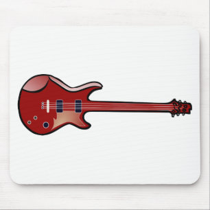 Bass guitar mouse pad