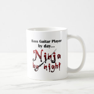 Bass Guitar Ninja Coffee Mug