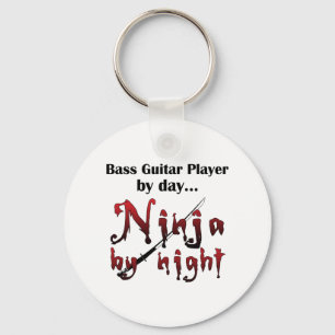 Bass Guitar Ninja Key Ring