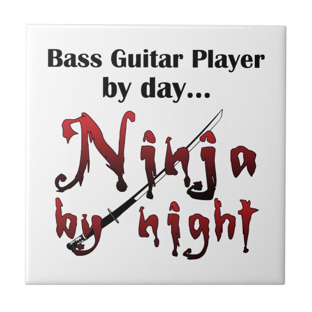 Bass Guitar Ninja Tile (Front)