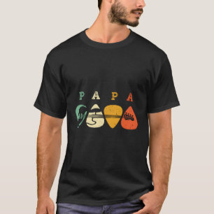 Bass Guitar Picks Papa Grandpa Bassist Musician Mu T-Shirt