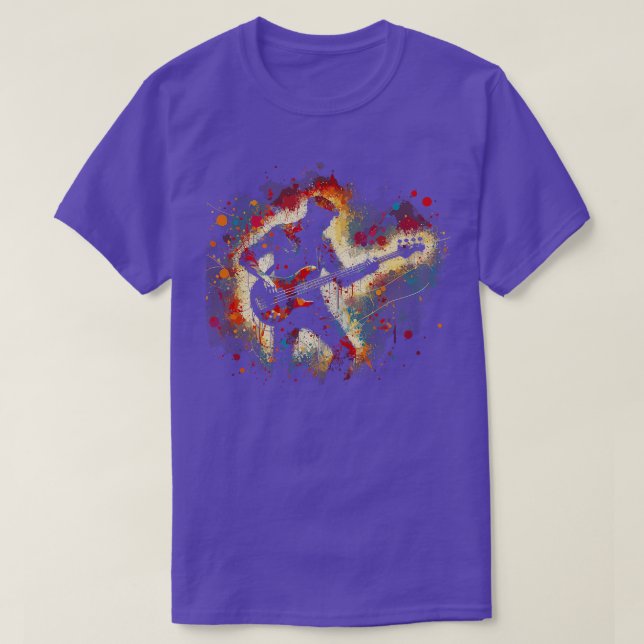 Bass Guitar Player 1 T-Shirt (Design Front)