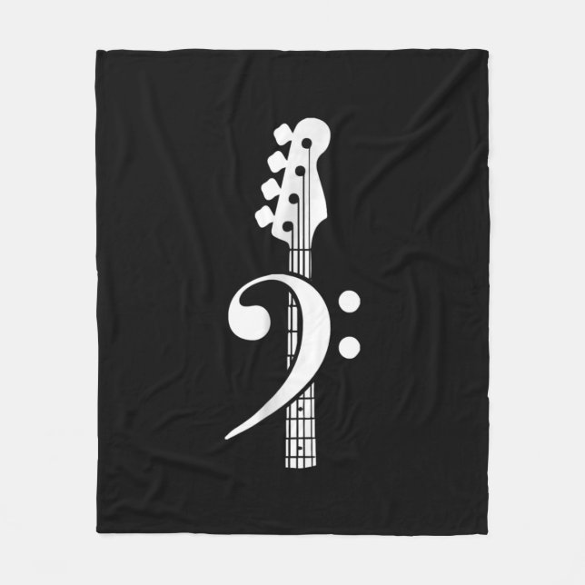 Bass Guitar Player- Bass Guitar Musician Fleece Blanket (Front)