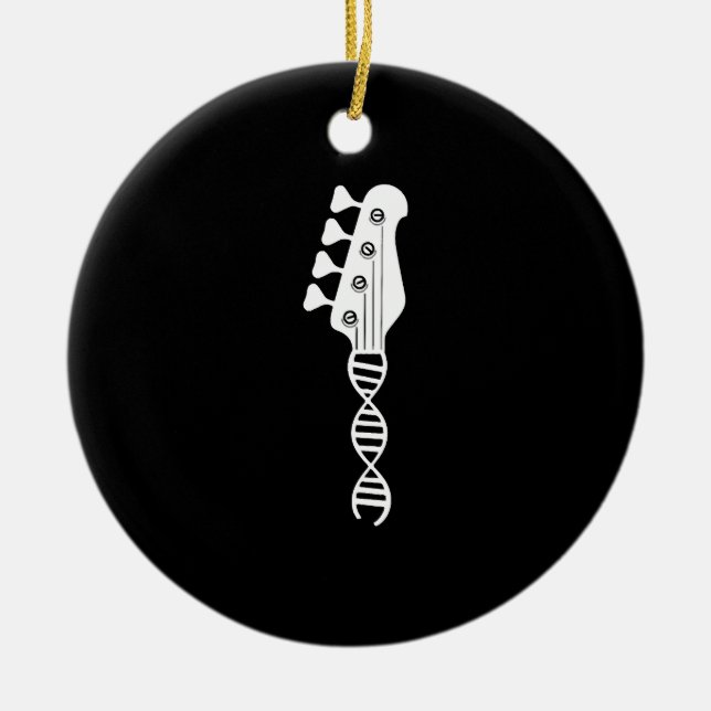 Bass Guitar Player Bassist Ceramic Ornament (Front)