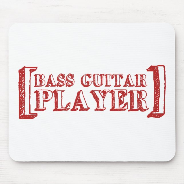 Bass Guitar  Player Mouse Pad (Front)
