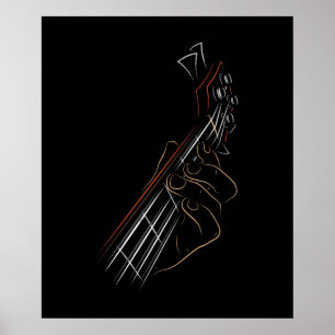 Bass Guitar Player Music Guitarist Musician Rock Poster
