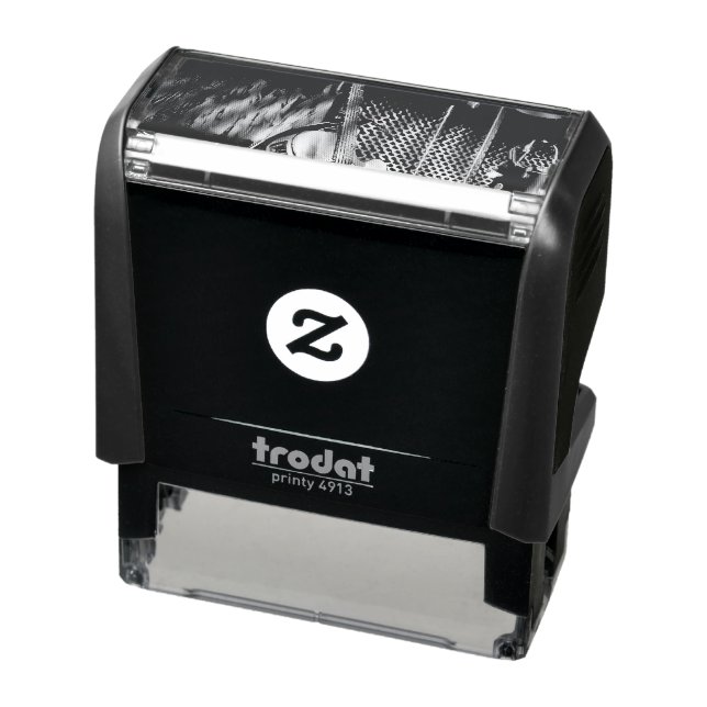 Bass guitar player self-inking stamp (Product)