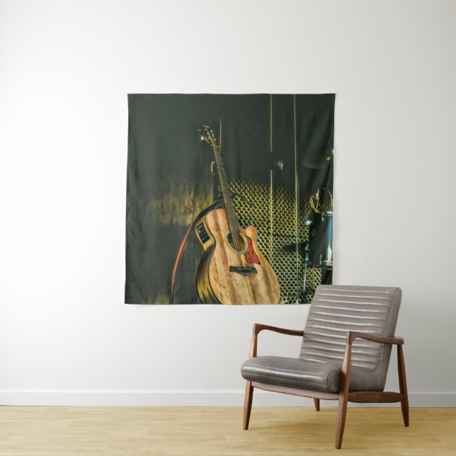 Bass guitar player tapestry (In Situ)