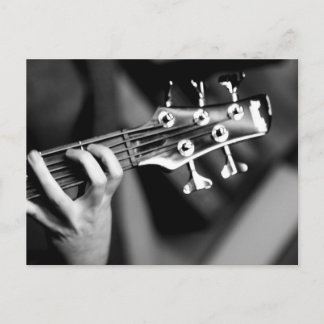 bass guitar postcard