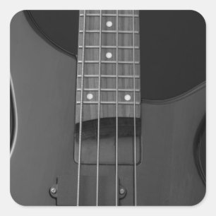 bass guitar square sticker