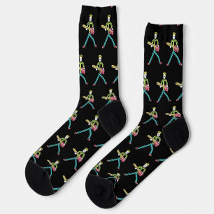 Bass Guitar Stickman Socks