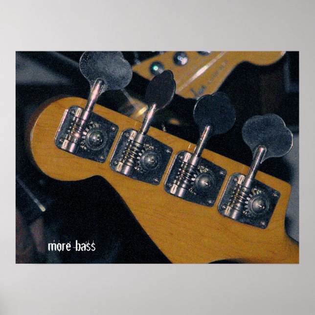 bass guitar tuning pegs poster (Front)