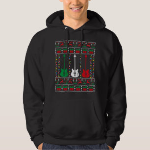 Bass Guitar Ugly Christmas Sweater Guitar Player X