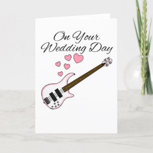 Bass Guitar Wedding Card Bassist Musician