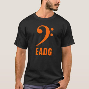 Bass Guitarist Eadg Bass F Clef Music Symbol Stave T-Shirt