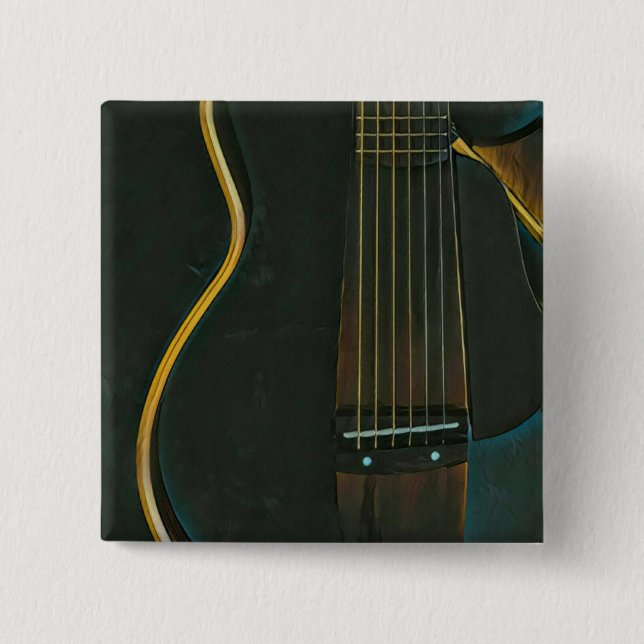 Bass guitarist gift 15 cm square badge (Front)
