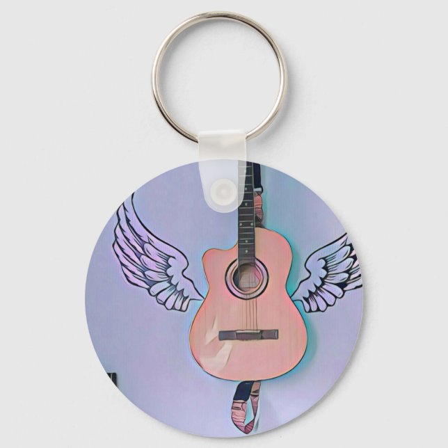 Bass guitarist gift key ring (Front)