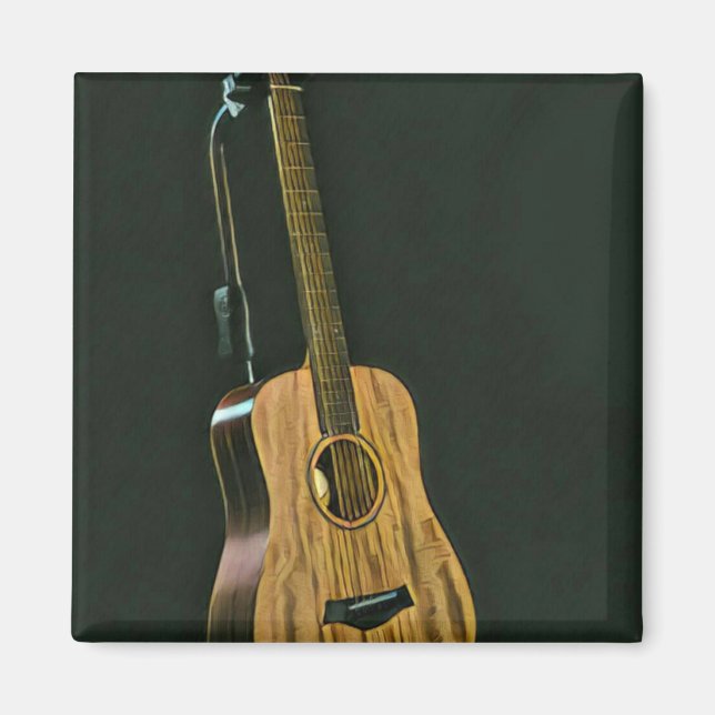 Bass guitarist gift magnet (Front)