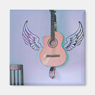 Bass guitarist gift magnet