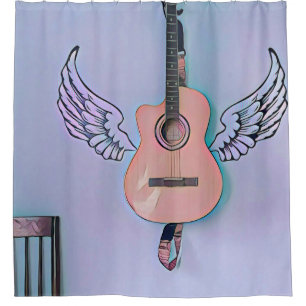 Bass guitarist gift shower curtain