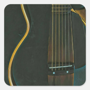 Bass guitarist gift square sticker