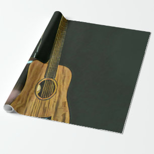 Bass guitarist gift wrapping paper