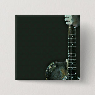 Bass guitarist gifts 15 cm square badge
