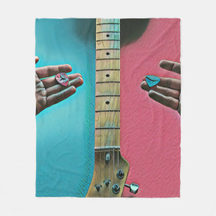 Bass guitarist gifts fleece blanket
