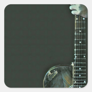 Bass guitarist gifts square sticker