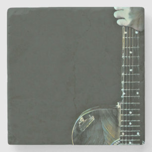 Bass guitarist gifts stone coaster