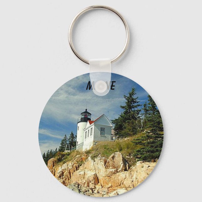 BASS HARBOR, MAINE KEY RING (Front)