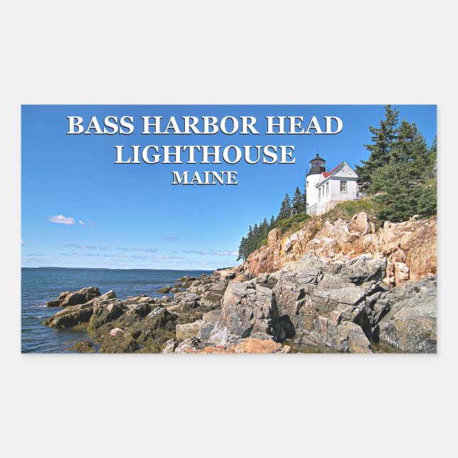Bass Harbour Head Lighthouse, Maine Stickers (Front)