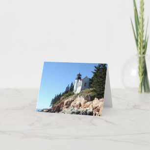 Bass Harbour Light on the Coast of Maine Note Card