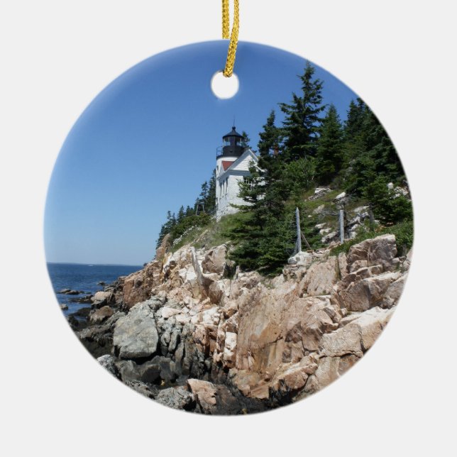 Bass Harbour Lighthouse 5 Ceramic Ornament (Front)