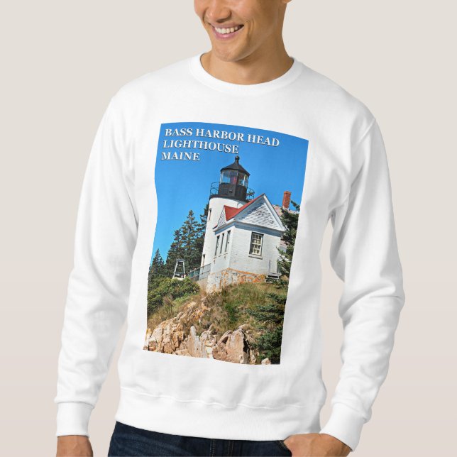 Bass Harbour Lighthouse, Mount Desert Island Maine Sweatshirt (Front)