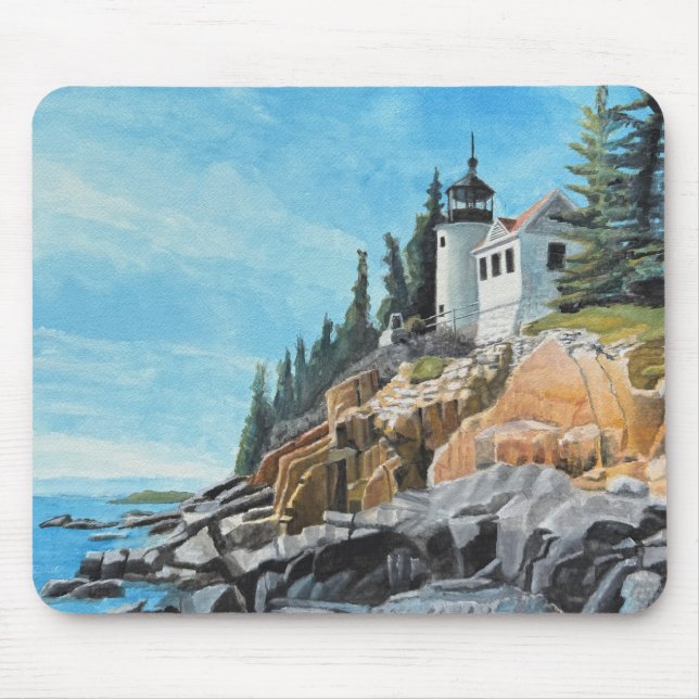 Bass Harbour Lighthouse Mouse Pad (Front)